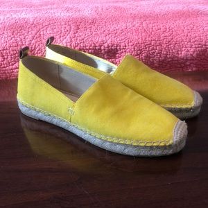 Sam Edelman yellow espadrilles size 8